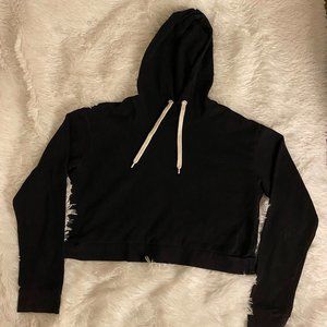 H&M Black Cropped Hoodie